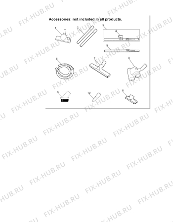 Взрыв-схема пылесоса Aeg AB3455 - Схема узла Accessories